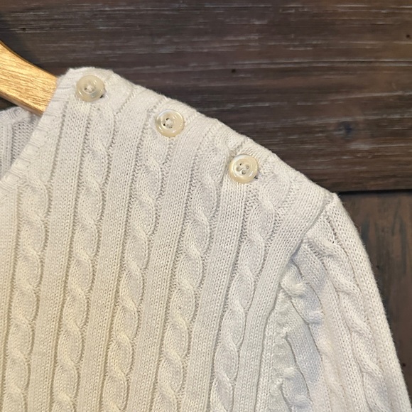 American Living White Cable Knit Sweater - Picture 4 of 6